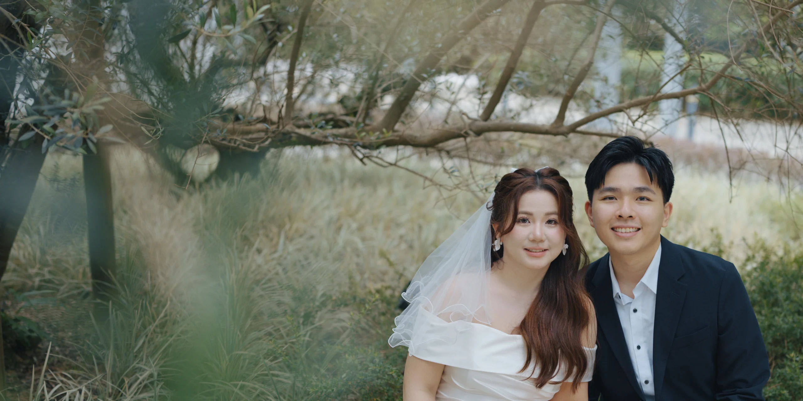 Wedding portrait of Raydon and Celine